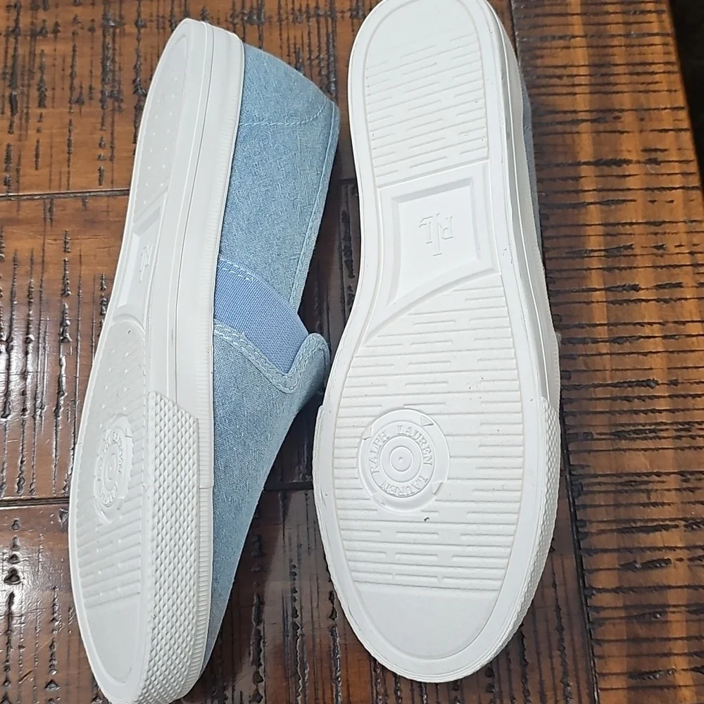 Ralph Lauren Denim Blue Slip-On Loafers - Picture 3 of 3